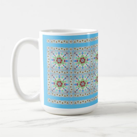 Tasse der farbenfrohen Blumenmuster (Links)