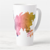 Tasse der farbenfrohen geometrischen Weltkarte - T (Rechte Ecke)