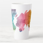 Tasse der farbenfrohen geometrischen Weltkarte - T (Vorderseite)
