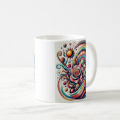 Tasse der farbenfrohen kosmischen Blumenexplosion (VorderseiteRechts)