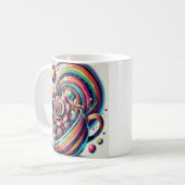 Tasse der farbenfrohen kosmischen Blumenexplosion (Vorderseite Links)