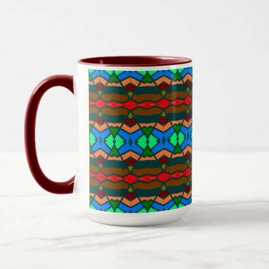 Tasse der farbenfrohen Muster (Links)