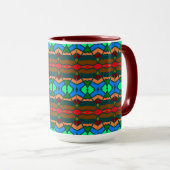 Tasse der farbenfrohen Muster (VorderseiteRechts)