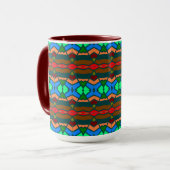 Tasse der farbenfrohen Muster (Vorderseite Links)