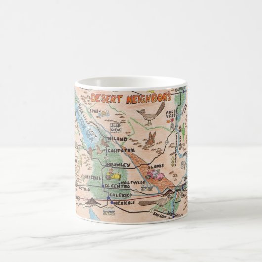 Tasse der farbenfrohen Wüstentiere (Mittel)