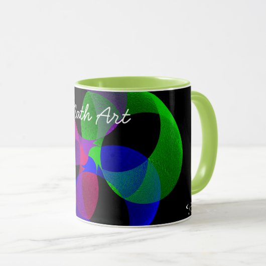 Tasse der farbigen Fusion Geometric Math Art (VorderseiteRechts)