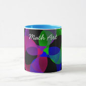 Tasse der farbigen Fusion Geometric Math Art (Zentrum)