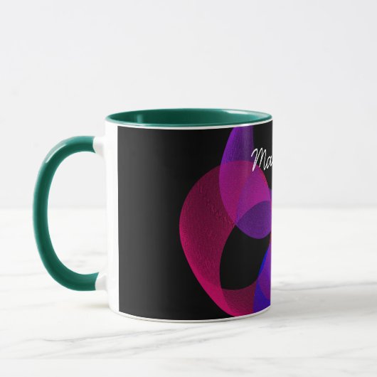 Tasse der farbigen Fusion Geometric Math Art (Links)