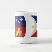 Tasse der Flagge Acadiana (Mittel)