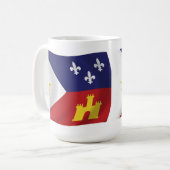 Tasse der Flagge Acadiana (Vorderseite Links)