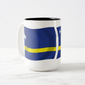 Tasse der Flagge Curacao (Vorderseite Links)