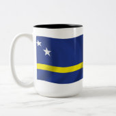 Tasse der Flagge Curacao (Links)