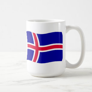 Tasse der Flagge Islands
