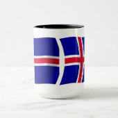 Tasse der Flagge Islands (Zentrum)