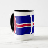Tasse der Flagge Islands (Vorderseite Links)