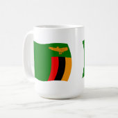 Tasse der Flagge Sambias (Vorderseite Links)