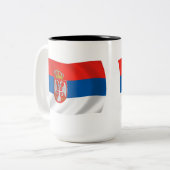 Tasse der Flagge Serbiens (Vorderseite Links)