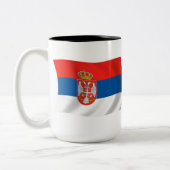 Tasse der Flagge Serbiens (Links)