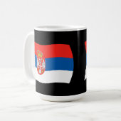 Tasse der Flagge Serbiens (Vorderseite Links)