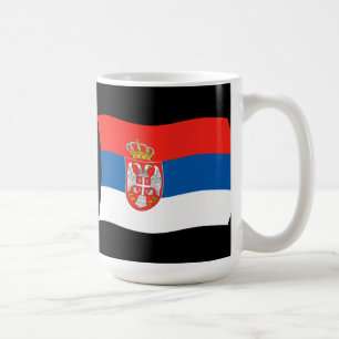 Tasse der Flagge Serbiens