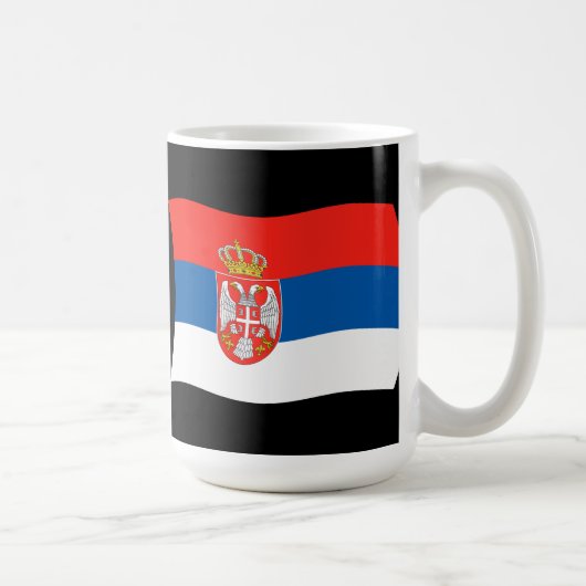 Tasse der Flagge Serbiens (Rechts)