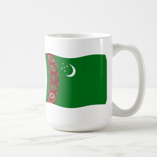 Tasse der Flagge Turkmenistans (Rechts)