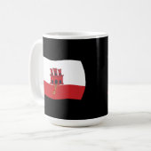 Tasse der Flagge von Gibraltar (Vorderseite Links)