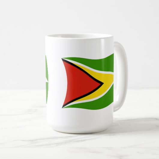 Tasse der Flagge von Guyana (VorderseiteRechts)