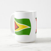 Tasse der Flagge von Guyana (Vorderseite Links)