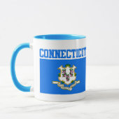 Tasse der Flaggen des Connecticut-Staates (Links)