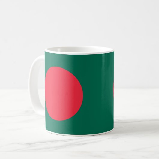 Tasse der Flaggen von Bangladesch (Vorderseite Links)