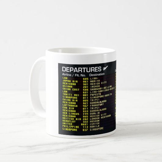 Tasse der Flughafenabfahrten (Vorderseite Links)
