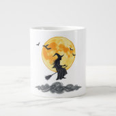 Tasse der Flying-Hexe-Silhouette (Vorderseite)