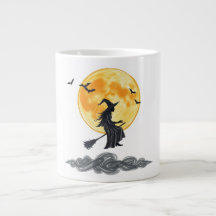 Tasse der Flying-Hexe-Silhouette