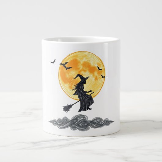 Tasse der Flying-Hexe-Silhouette (Vorderseite)