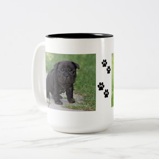 Tasse der französischen Bulldogge (Vorderseite Links)