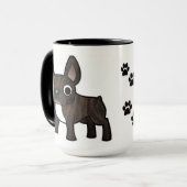 Tasse der französischen Bulldogge (Vorderseite Links)