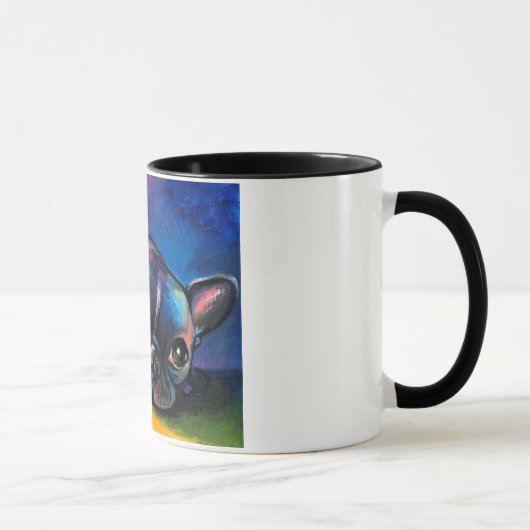 Tasse der französischen Bulldogge niedlich (Rechts)