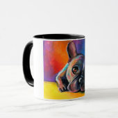 Tasse der französischen Bulldogge niedlich (Vorderseite Links)
