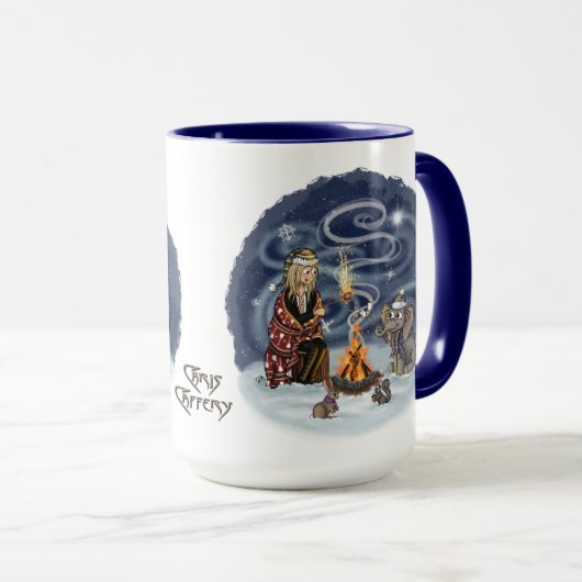 Tasse der Freunde von Santa Chris & Wilbur (VorderseiteRechts)