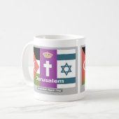 Tasse der Friedensflagge in Jerusalem - überarbeit (Vorderseite Links)