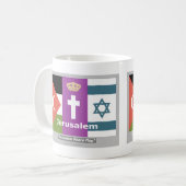 Tasse der Friedensflagge in Jerusalem (überarbeite (Vorderseite Links)