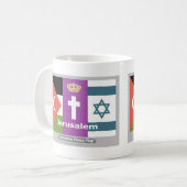Tasse der Friedensflagge in Jerusalem (überarbeite (Vorderseite Links)