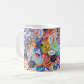 Tasse der Fruchtsticker-Montage (Vorderseite Links)