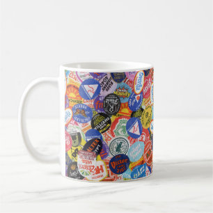 Tasse der Fruchtsticker-Montage