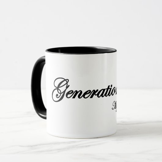 Tasse der Generation Y (Vorderseite Links)