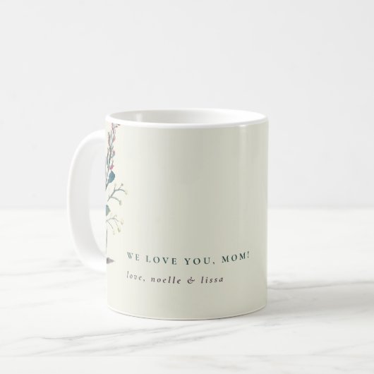 Tasse der gepressten Wildblumen (Vorderseite Links)