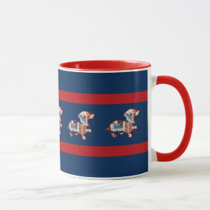 Tasse der gequilten patrouillischen Dackel