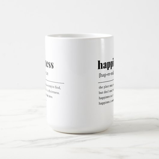 Tasse der Glücksdefinition (Mittel)
