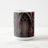 Tasse der Gotischen Bögen - Schwarz und Rot (Mittel)